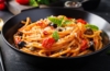 Knoblauchspaghetti mit frischen Tomaten